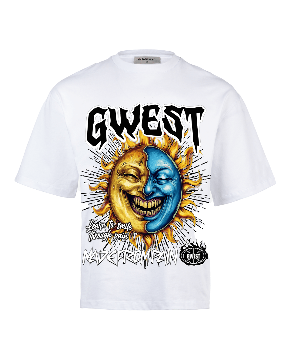 G West Rhinestone Pain & Peace Oversized Men's T-Shirt - G West