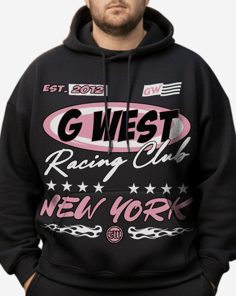 G West Rhinestone Racing Club Big And Tall Hoodie - G West