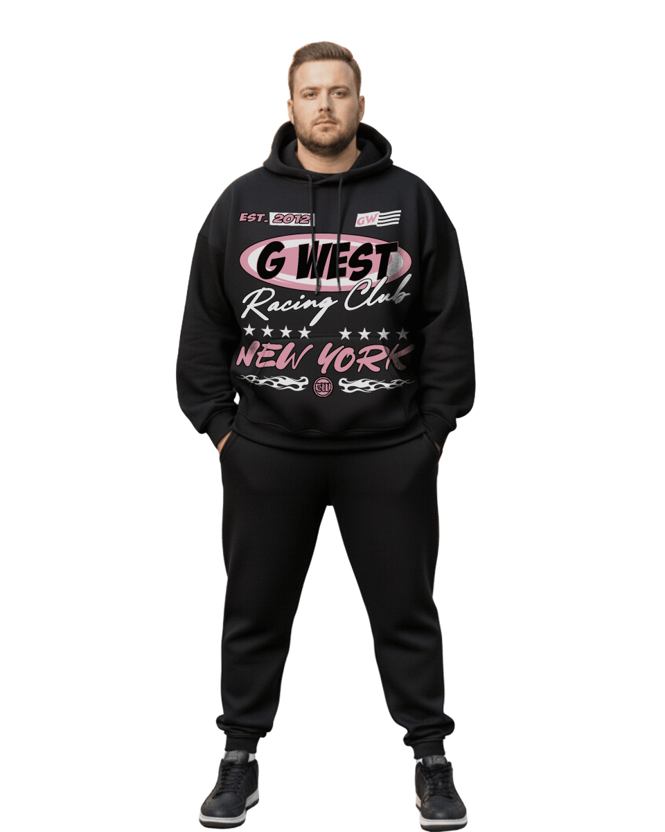 G West Rhinestone Racing Club Big And Tall Hoodie - G West