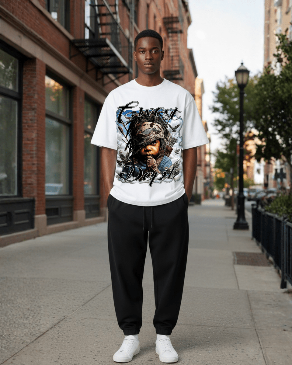 G West Rhinestone Scarface Oversized Men's T-Shirt - G West