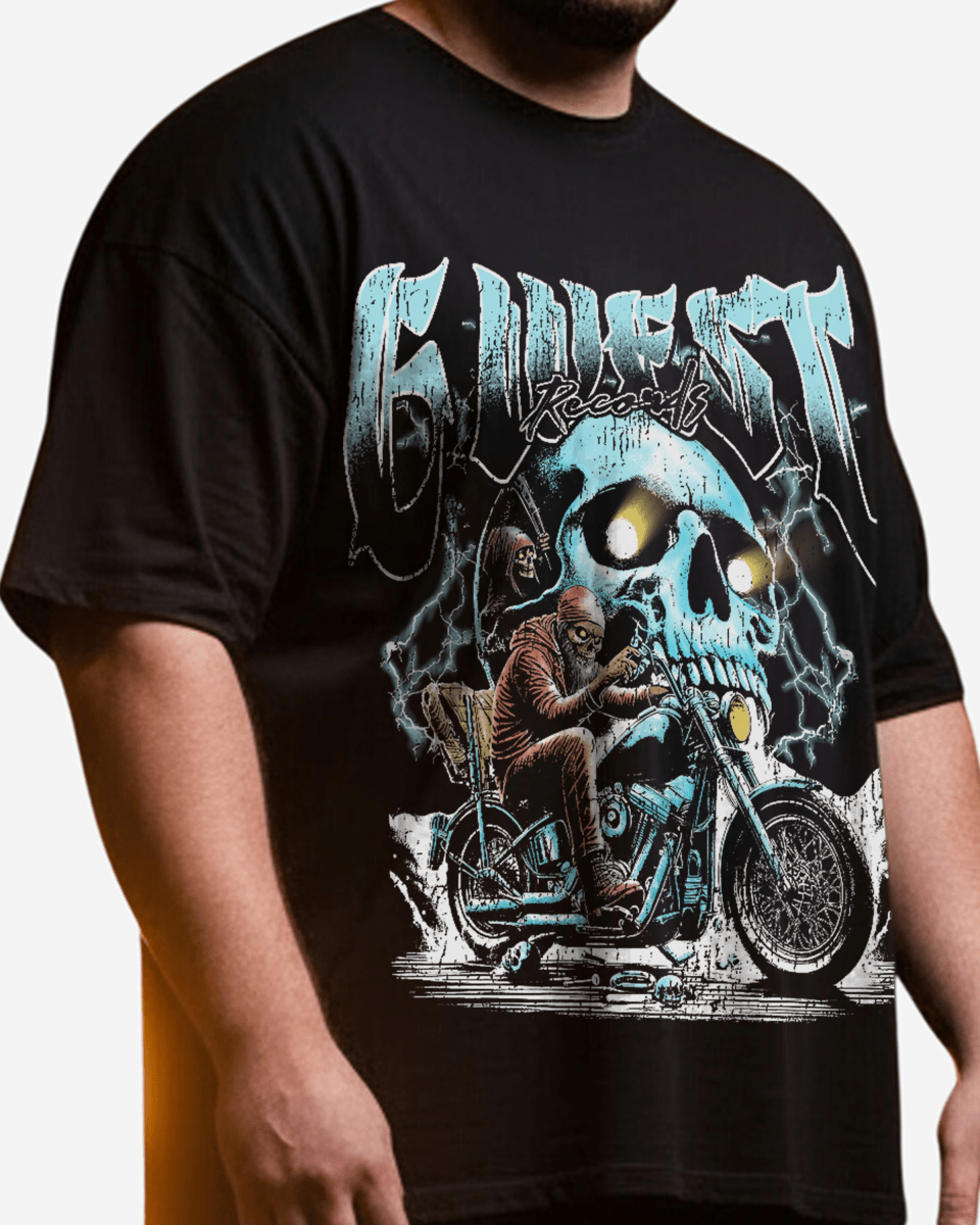 G West Rhinestone Soul Rider Big And Tall Oversized T-Shirt - G West