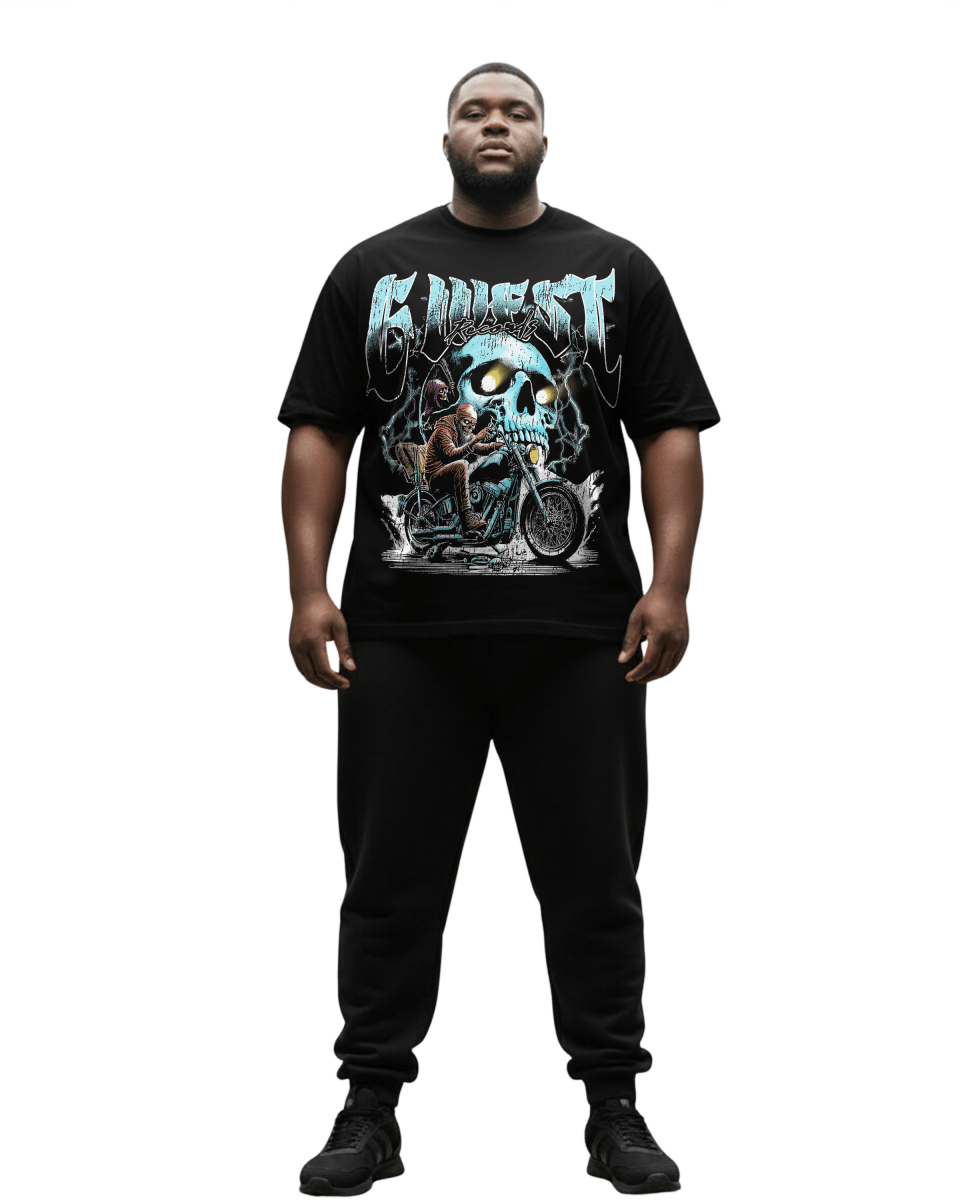 G West Rhinestone Soul Rider Big And Tall Oversized T-Shirt - G West