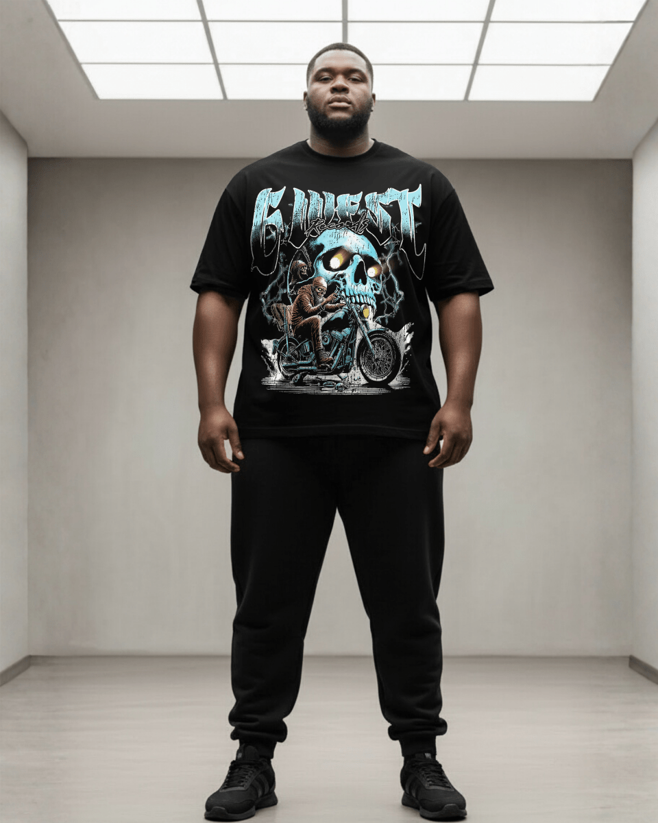 G West Rhinestone Soul Rider Big And Tall Oversized T-Shirt - G West