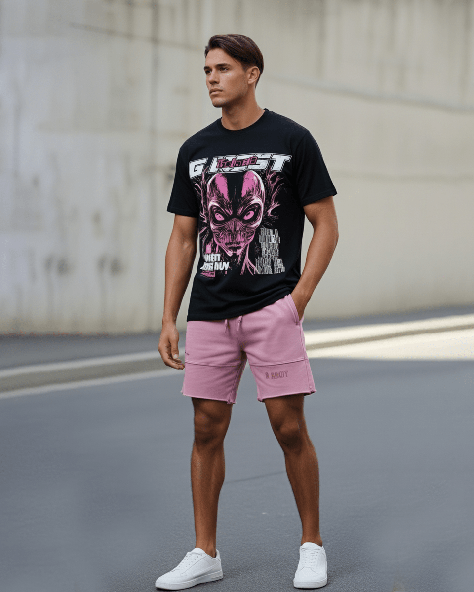 G West Rhinestone Space Expedition Oversized Tee & Short Set - G West