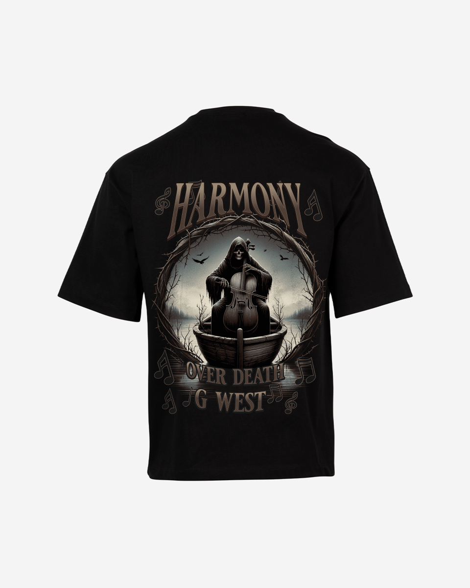G West Rhinestone Symphony Of Shadows Men's Oversized T-Shirt - G West