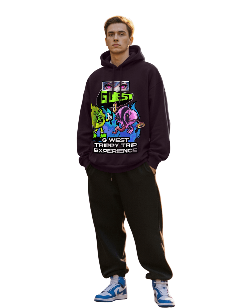 G West Rhinestone Trippy Trip Men's Hoodie - G West