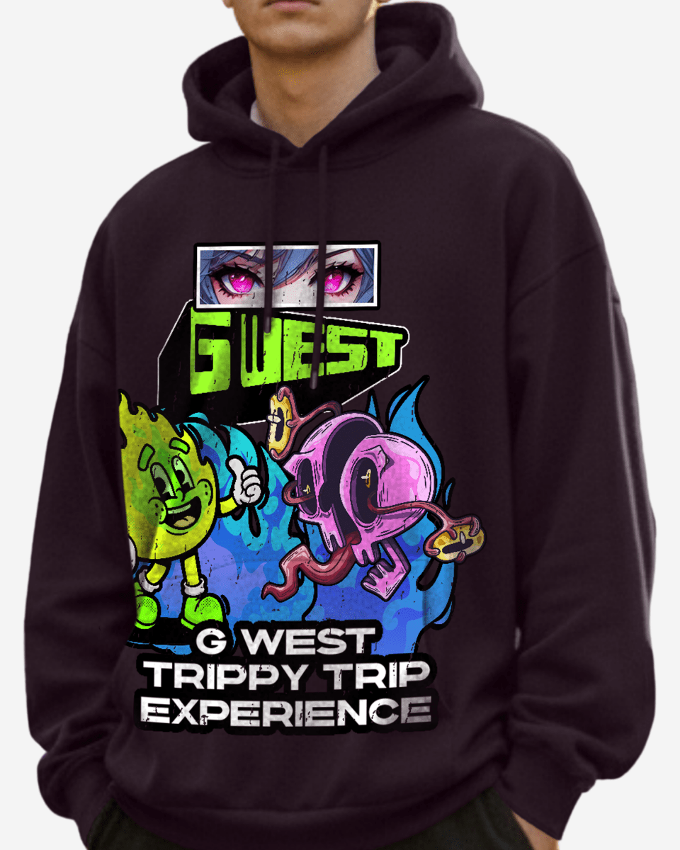 G West Rhinestone Trippy Trip Men's Hoodie - G West