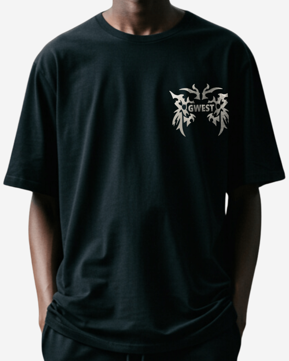 G West Rhinestone Venom Crest Men's Oversized T-Shirt - G West