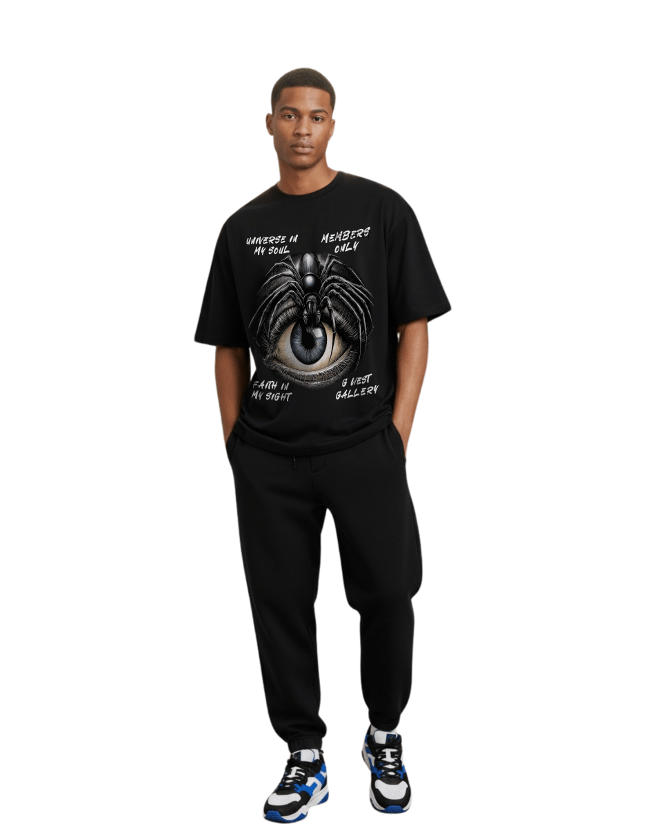 G West Rhinestone Vision Weaver Oversized Men's T-Shirt - G West