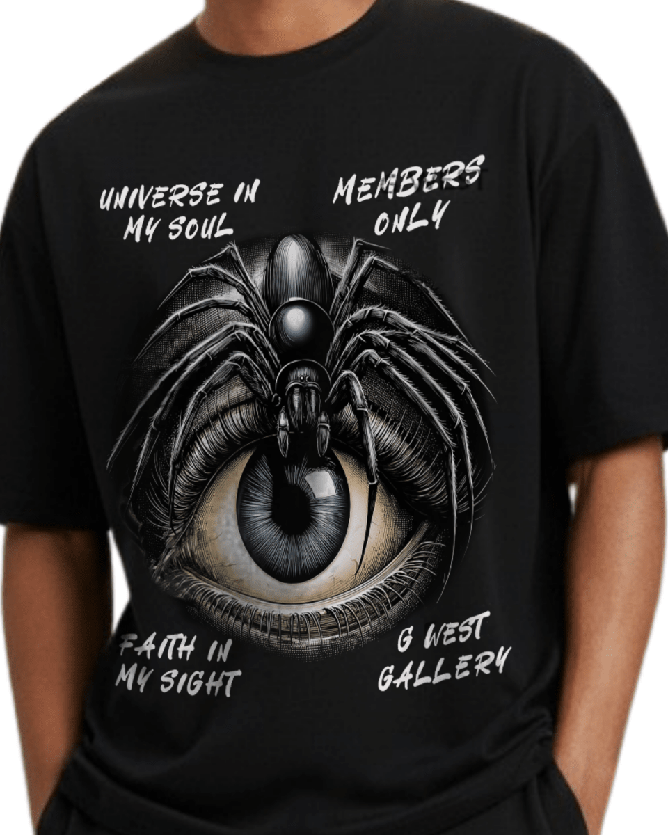 G West Rhinestone Vision Weaver Oversized Men's T-Shirt - G West
