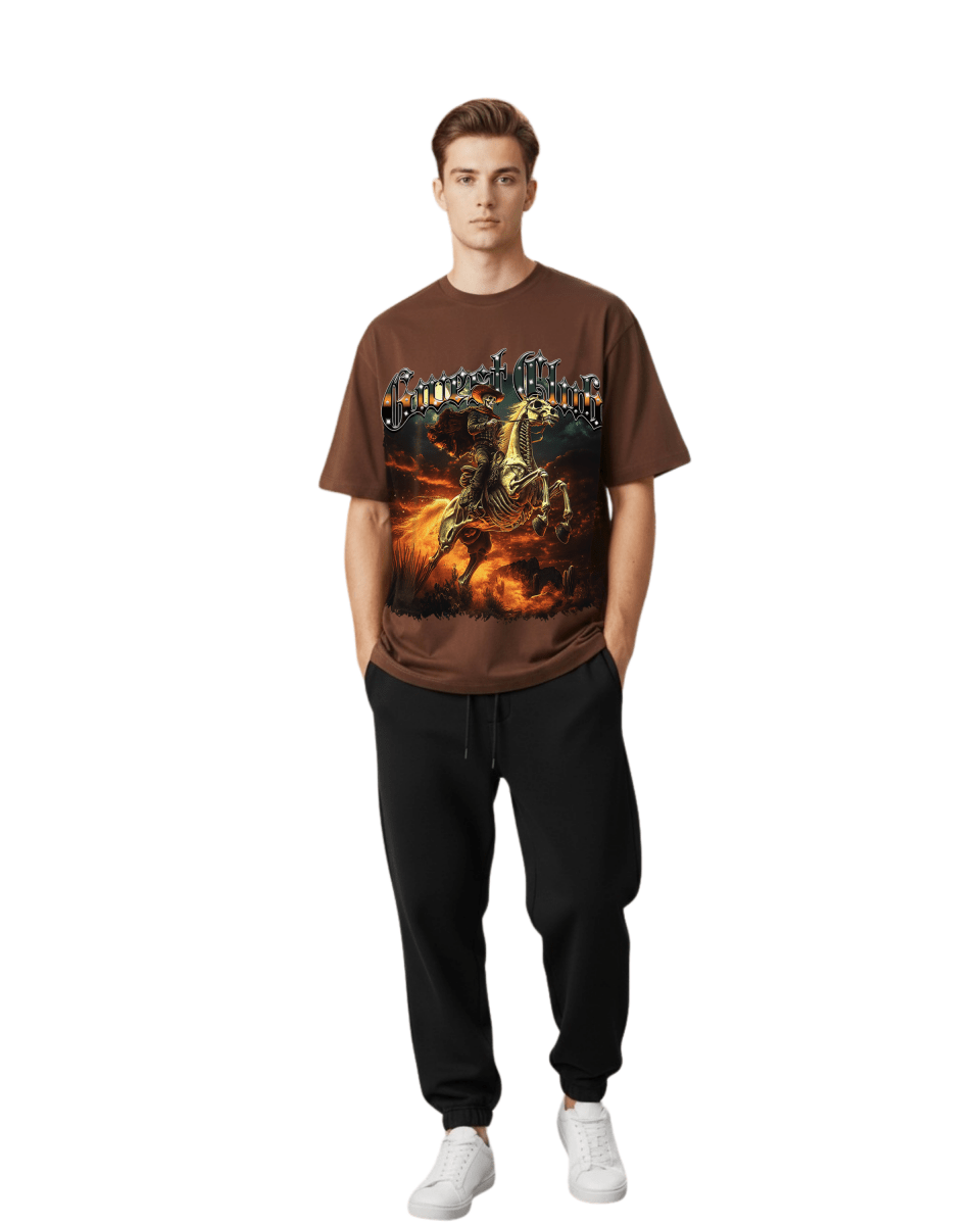 G West Rider Of Flames Oversized Men's T-Shirt - G West