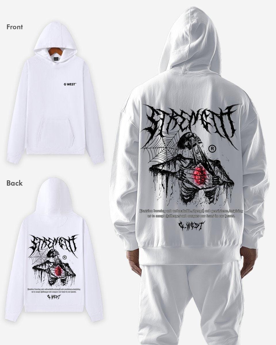 G West Ripping Skeleton Oversize Hoodie - G West