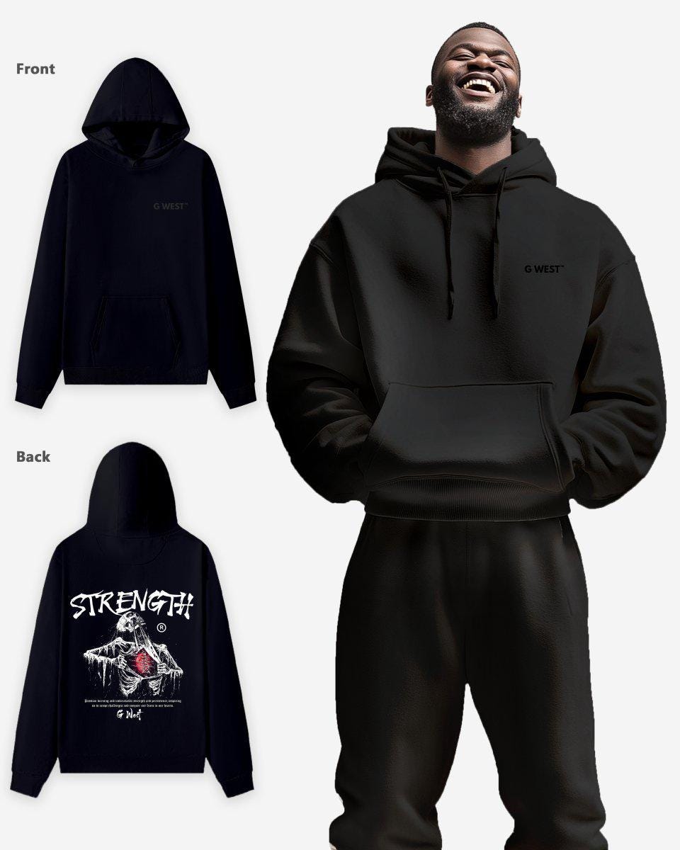 G West Ripping Skeleton Oversize Hoodie - G West