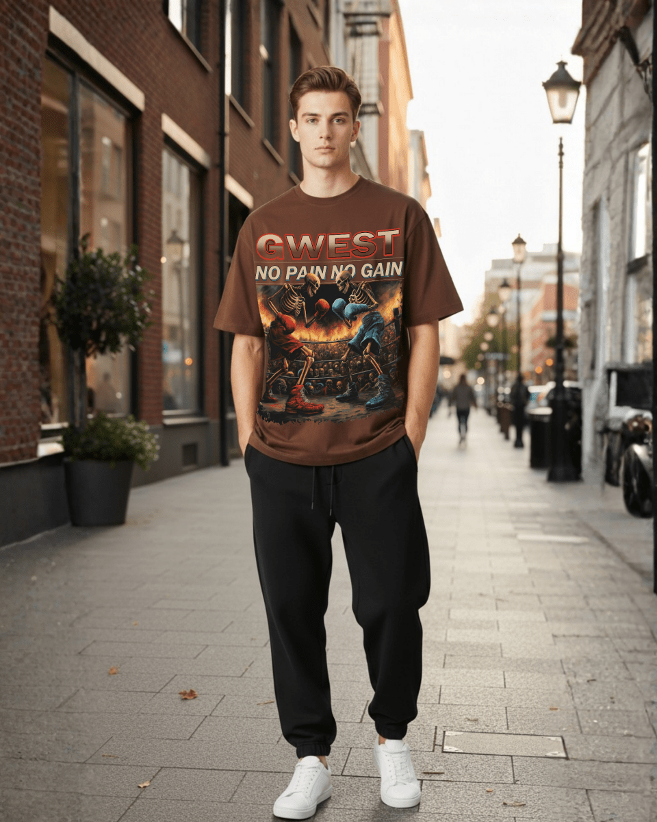 G West Skeleton Showdown Oversized Men's T-Shirt - G West