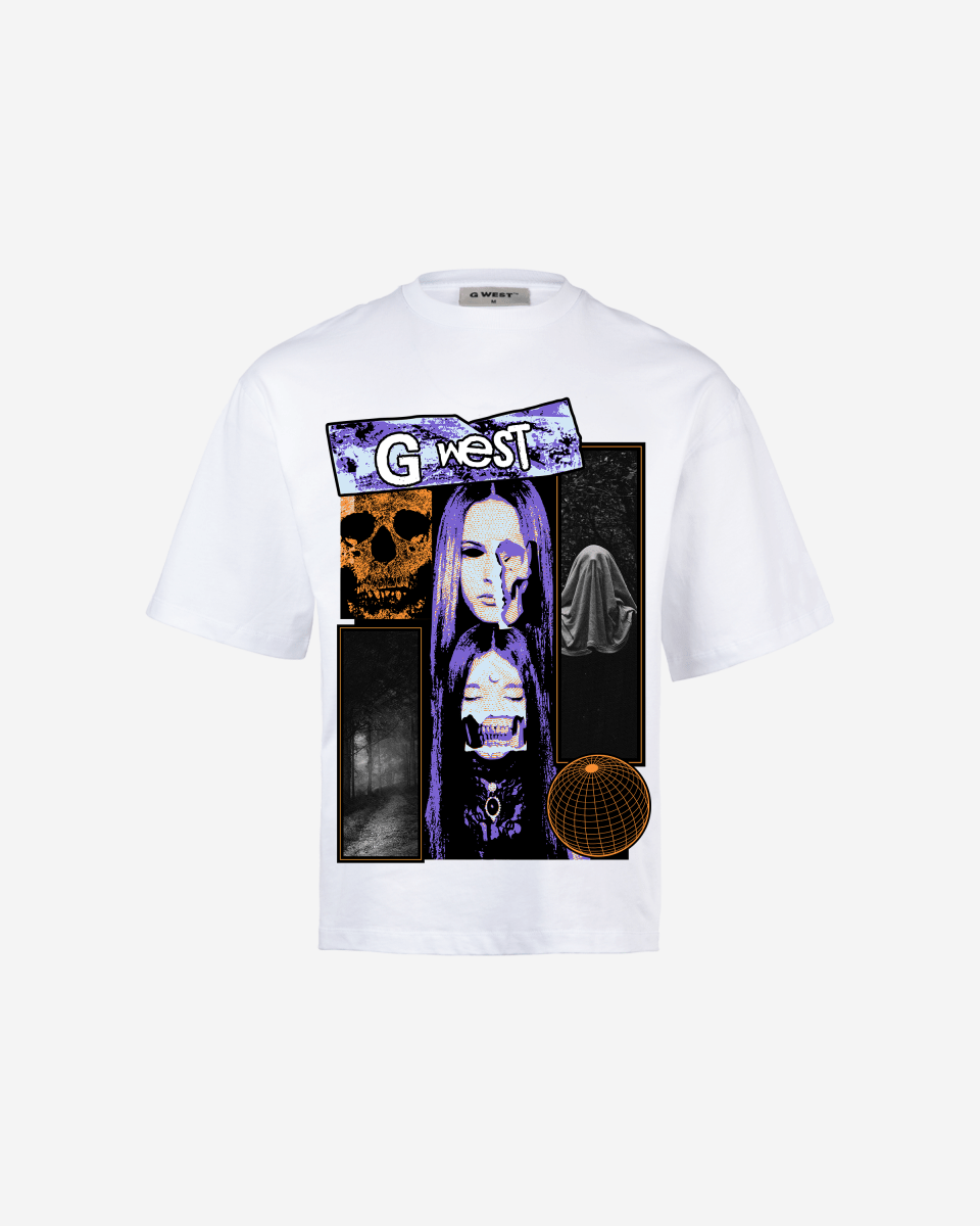 G West skull n shadows Oversized Tee GWROJMT39 - G West