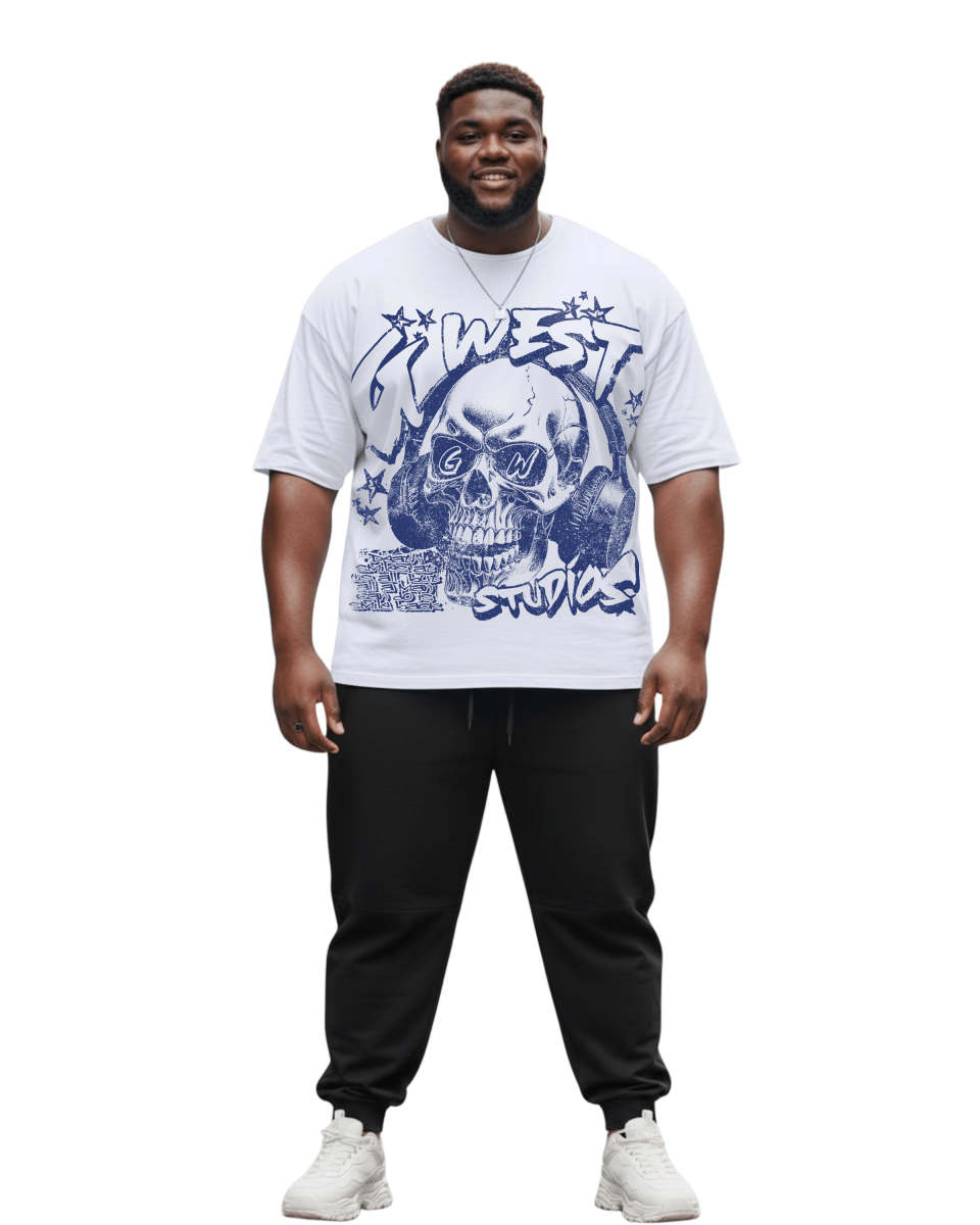 G West Skully Beats Big And Tall Oversized T-Shirt - G West