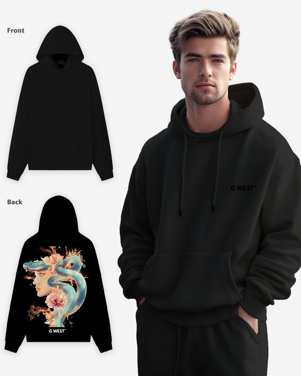 G West Snake Lady Oversize Hoodie - G West