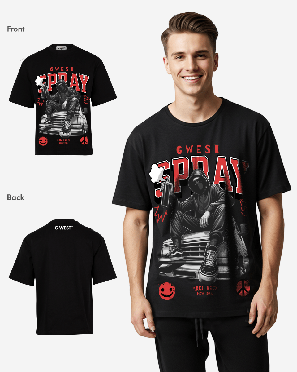 G WEST SPRAY OVERSIZED TEE GWROJMT68 - G West