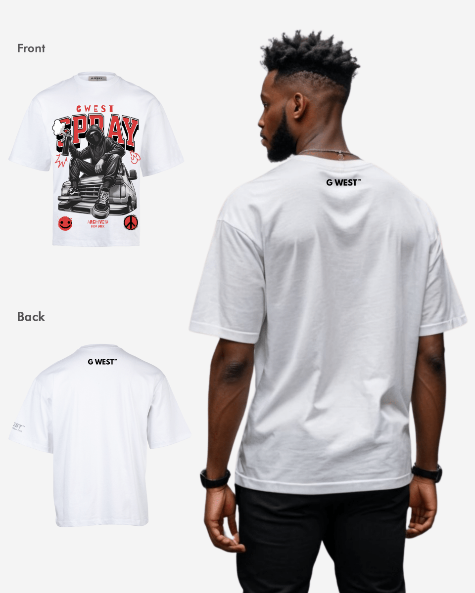 G WEST SPRAY OVERSIZED TEE GWROJMT68 - G West