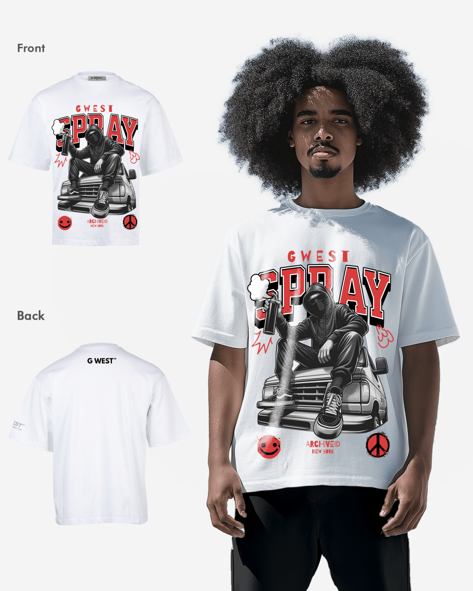 G WEST SPRAY OVERSIZED TEE GWROJMT68 - G West