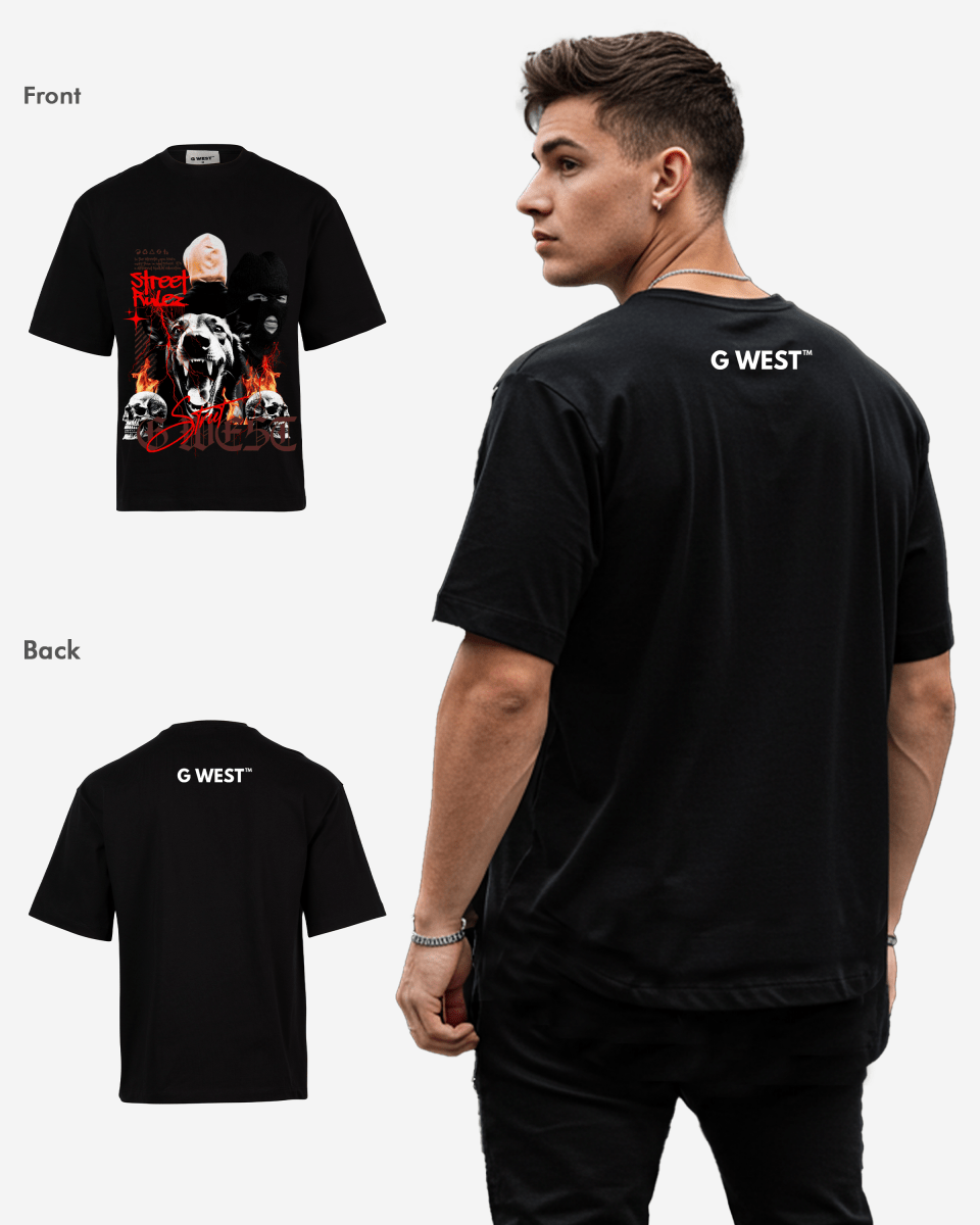 G - WEST STREET RULEZ OVERSIZED TEE GWROJMT101 - G West