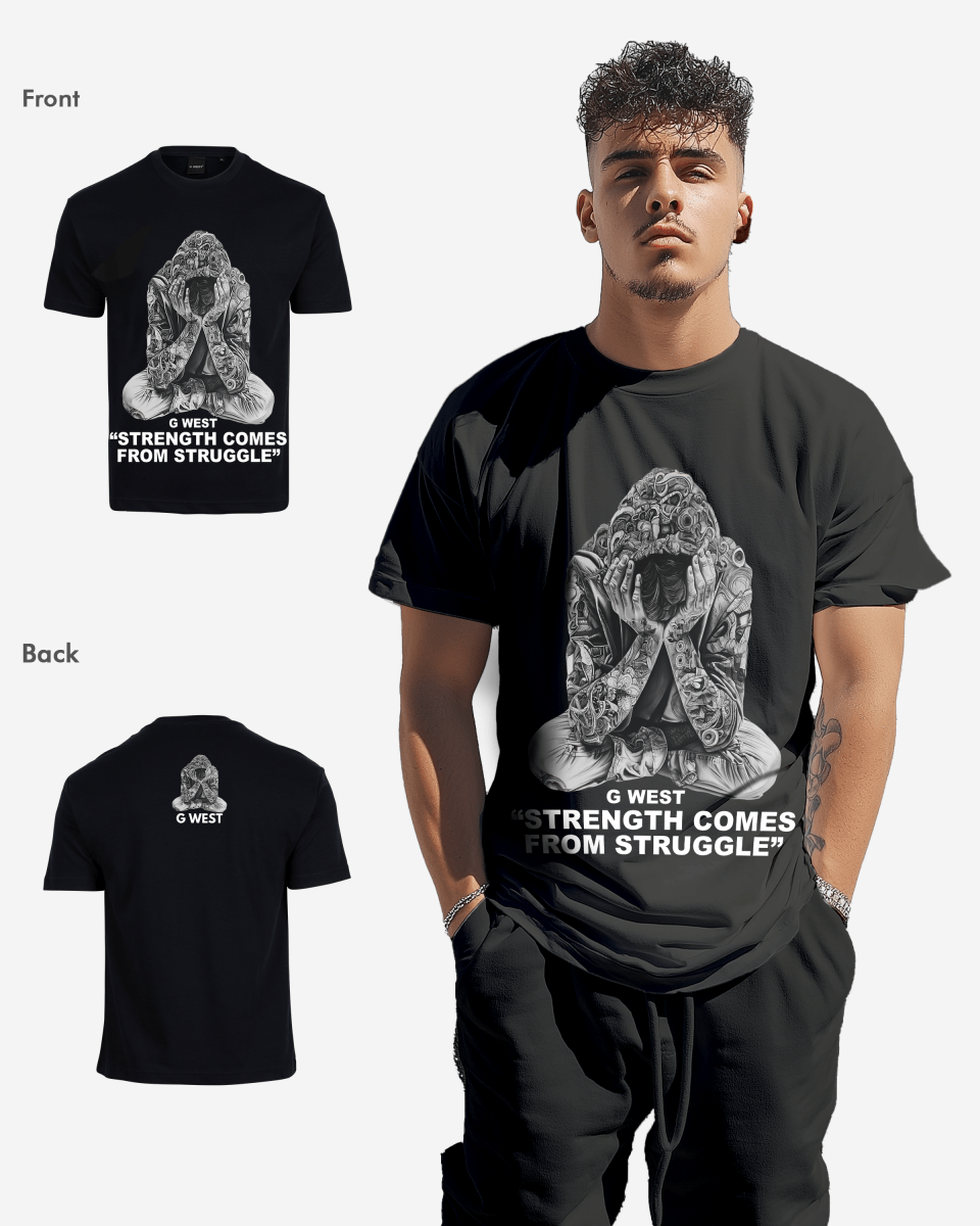 G West Strength Come From Struggle Oversized Tee - G West