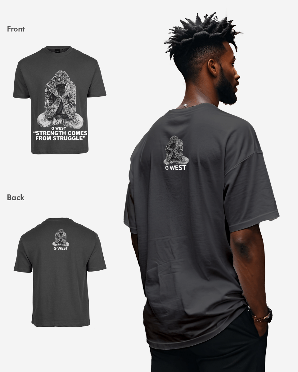 G West Strength Come From Struggle Oversized Tee - G West