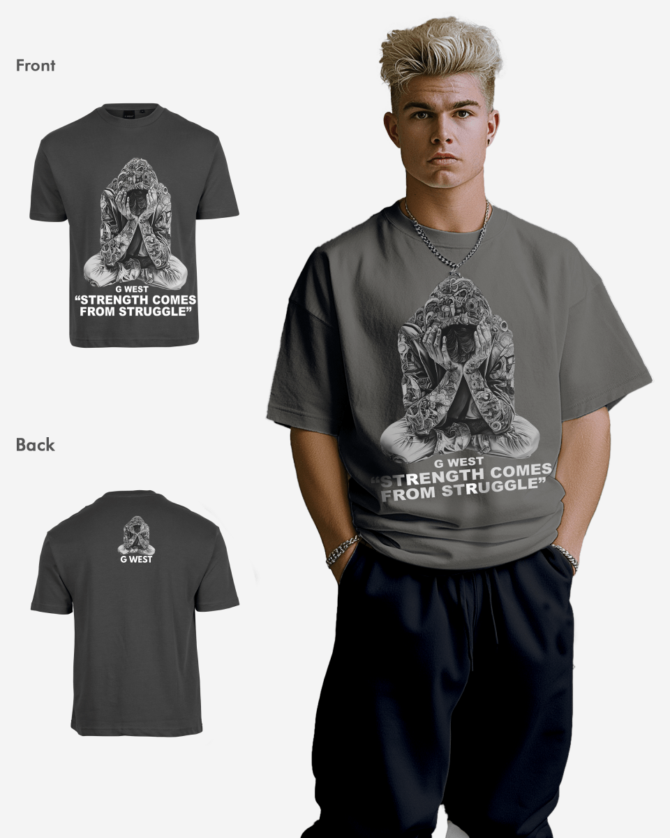 G West Strength Come From Struggle Oversized Tee - G West