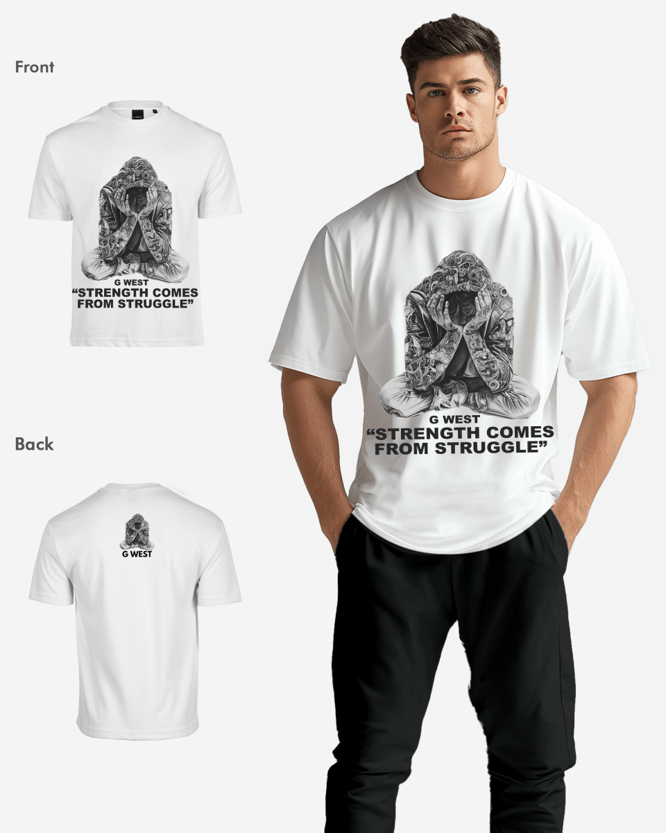 G West Strength Come From Struggle Oversized Tee - G West
