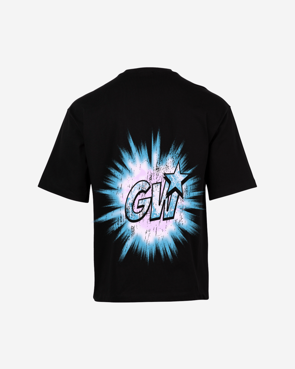 G West Supernatural Acid Wash Premium Oversized Tee Front And Back Print - G West