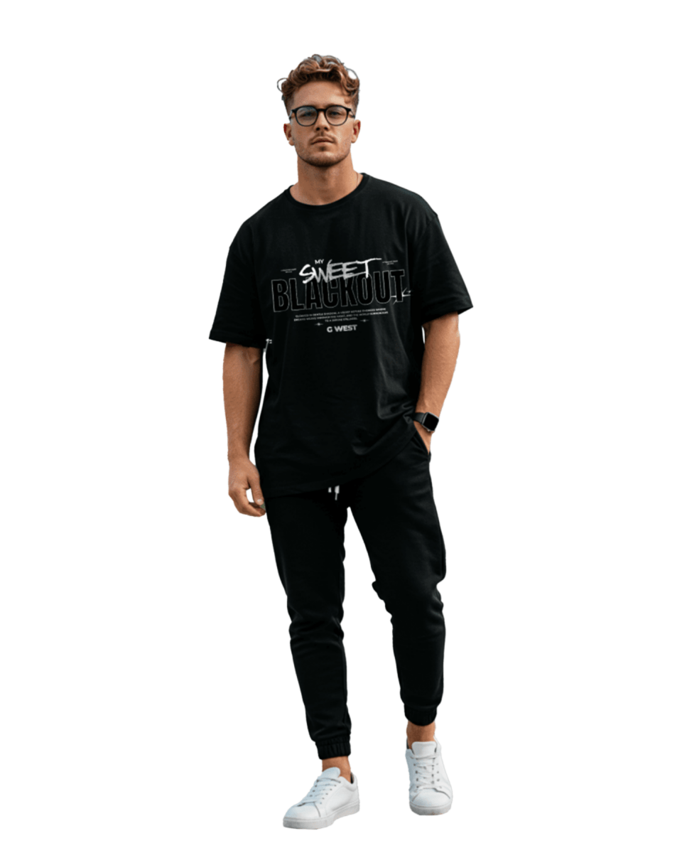 G West Sweet Blackout Oversized Men's T-Shirt - G West