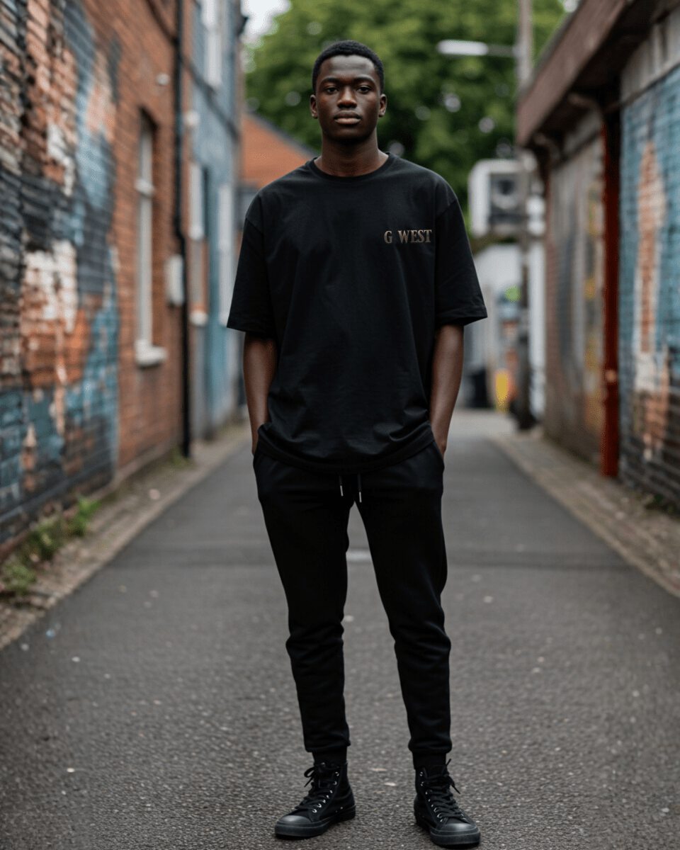 G West Symphony Of Shadows Men's Oversized T-Shirt - G West