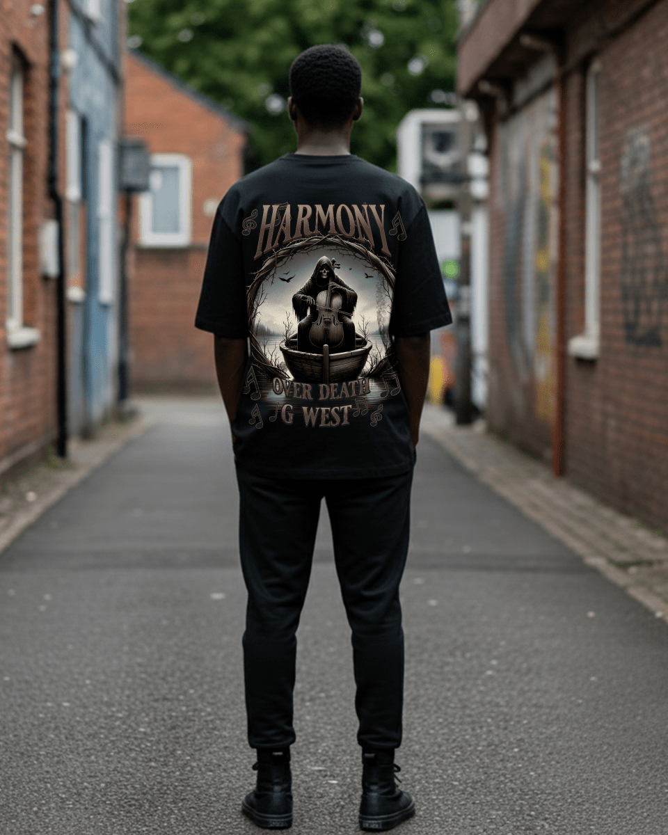 G West Symphony Of Shadows Men's Oversized T-Shirt - G West