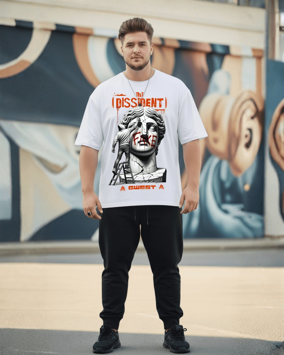 G West The Dissident Big And Tall Oversized T-Shirt - G West