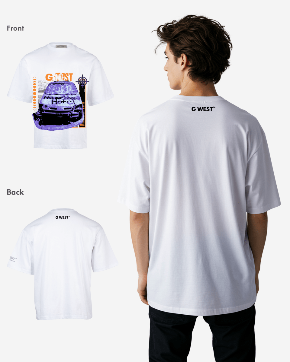G West the heartbreak ride Oversized Tee GWROJMT38 - G West