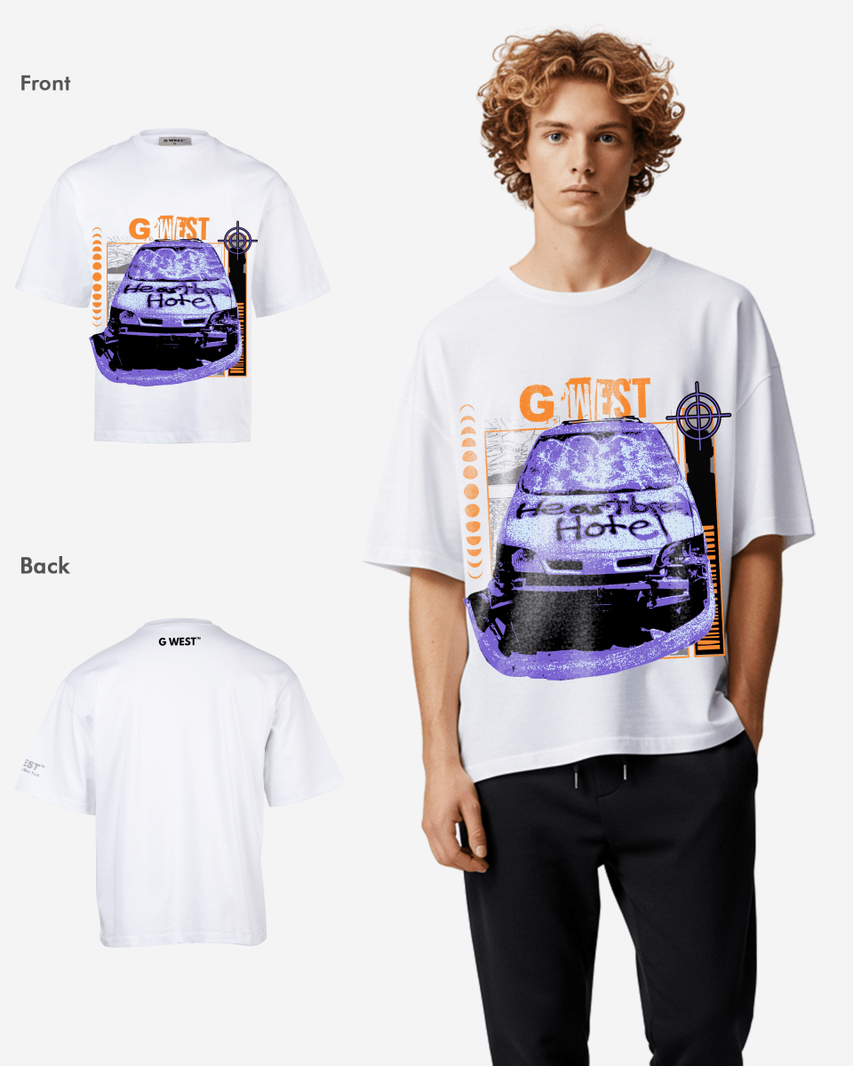 G West the heartbreak ride Oversized Tee GWROJMT38 - G West