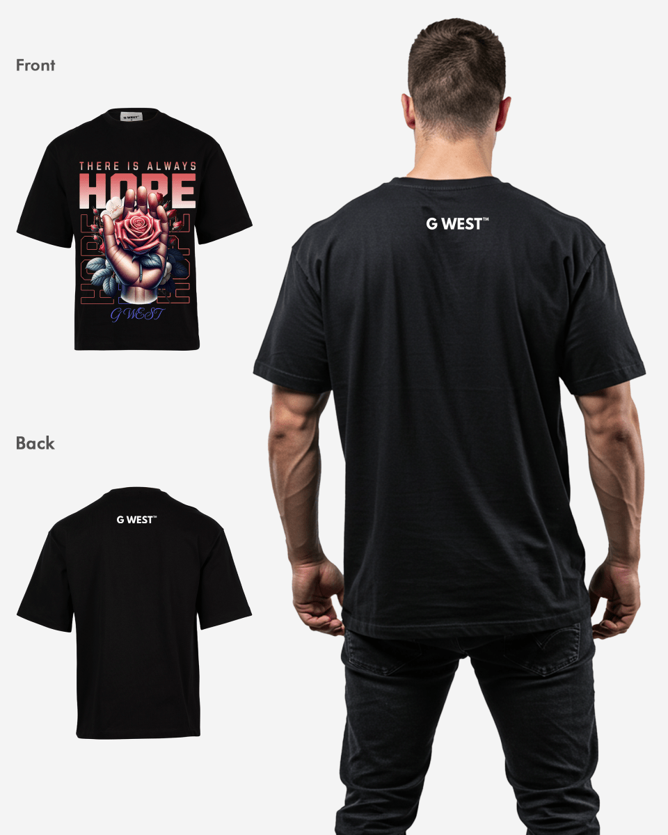G - WEST THERE IS ALWAYS HOPE OVERSIZED TEE GWROJMT203 - G West
