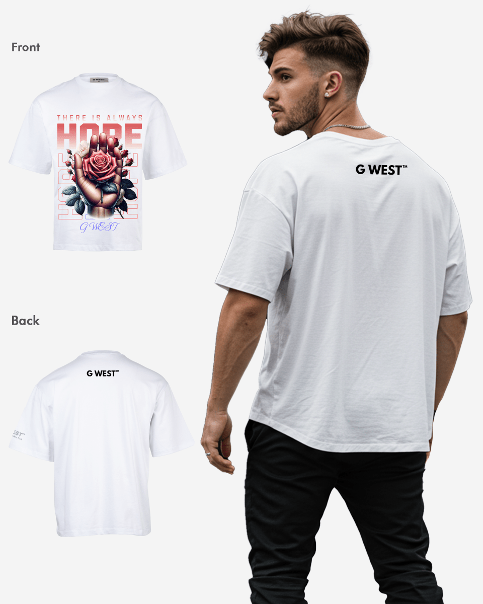 G - WEST THERE IS ALWAYS HOPE OVERSIZED TEE GWROJMT203 - G West