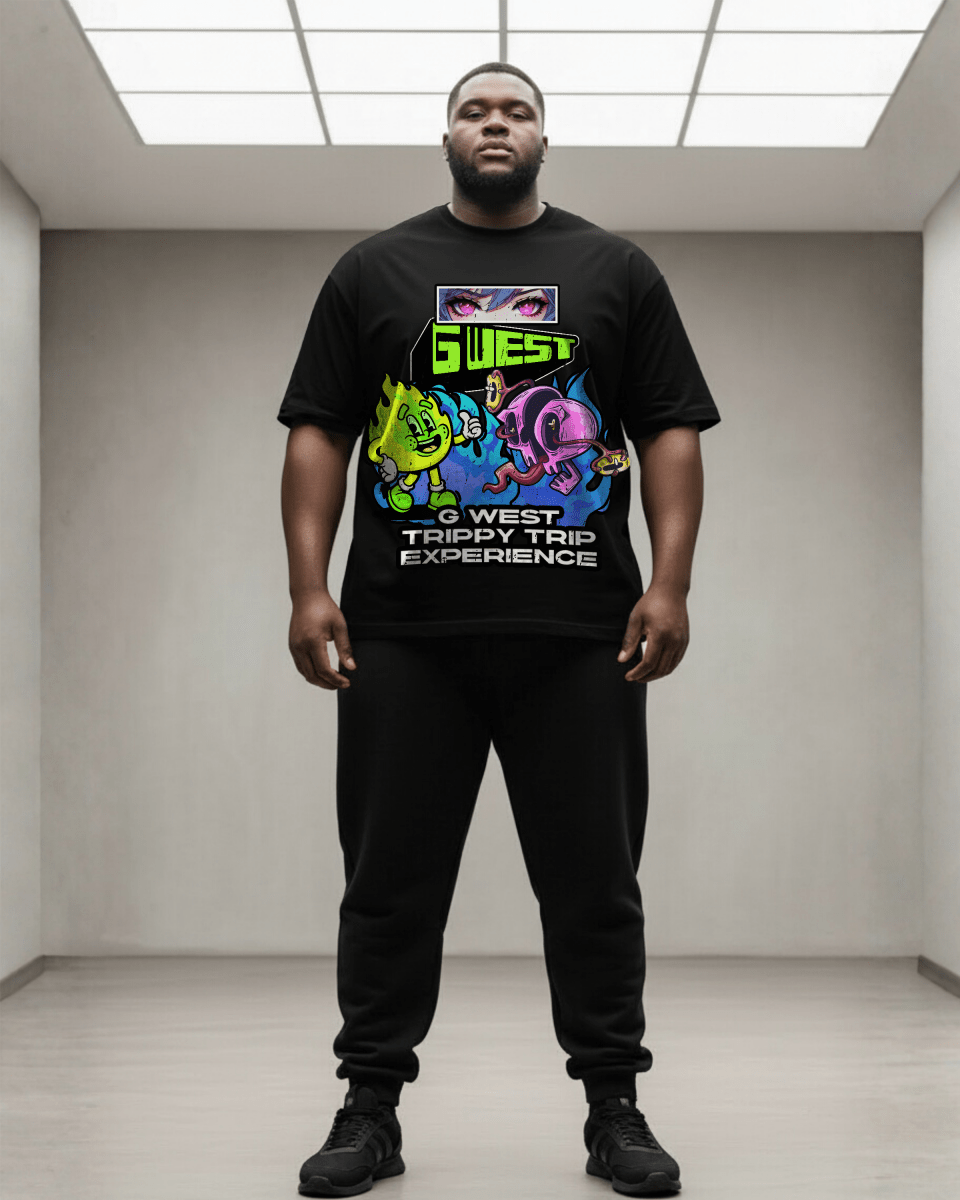 G West Trippy Trip 777 Big And Tall Oversized T-Shirt - G West