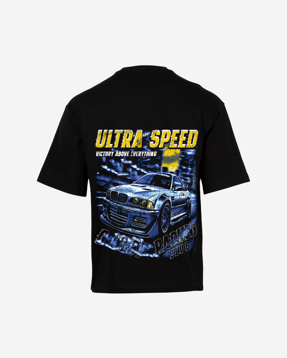 G West Ultra Speed Premium Oversized Tee Front And Back Print - G West