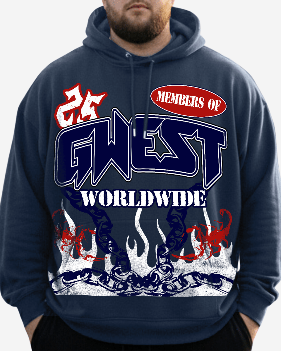 G West United Flames Big And Tall Hoodie - G West