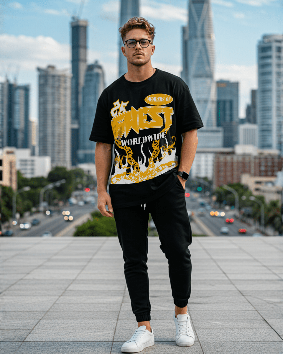 G West United Flames Men's Oversized T-Shirt - G West