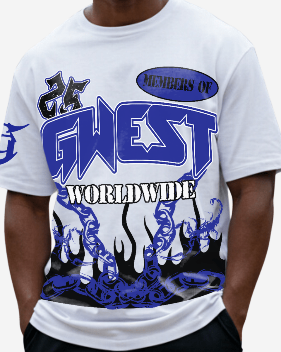 G West United Flames Men's Oversized T-Shirt - G West