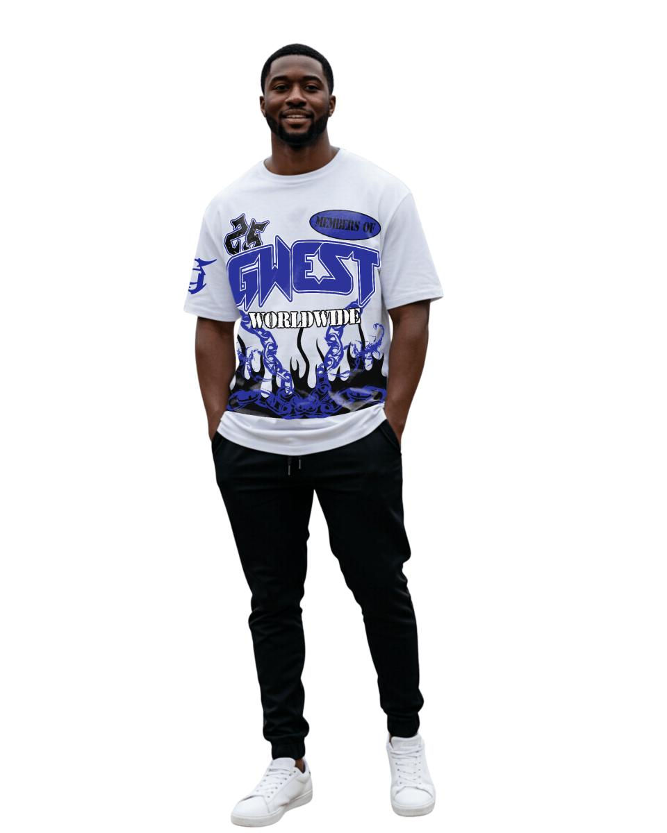 G West United Flames Men's Oversized T-Shirt - G West