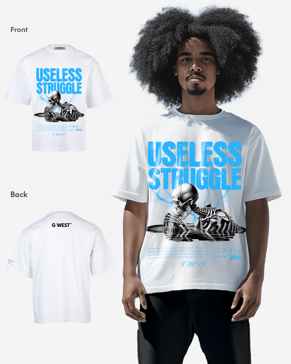 G - WEST USELESS STRUGGLE OVERSIZED TEE GWROJMT205 - G West