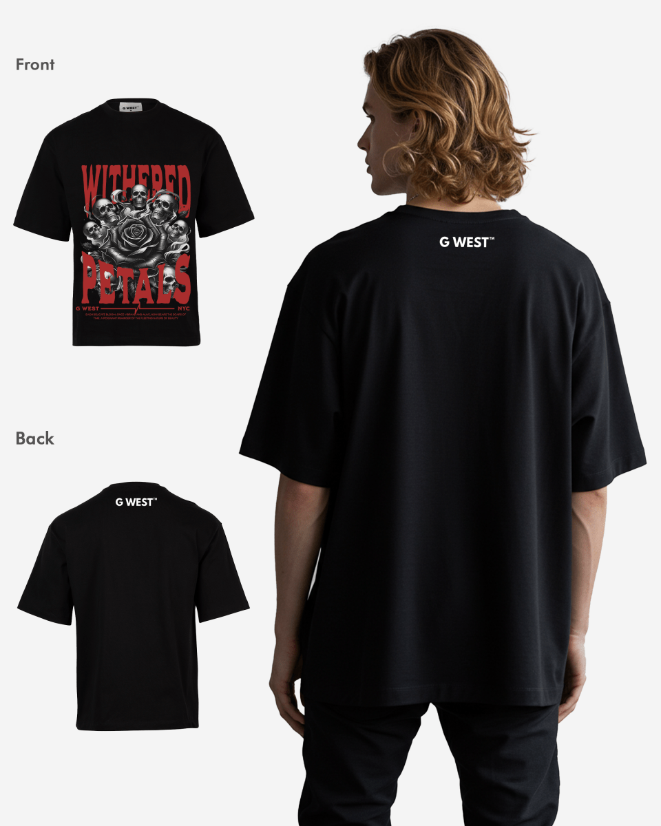 G - WEST WITHERED PETALS OVERSIZED TEE GWROJMT206 - G West