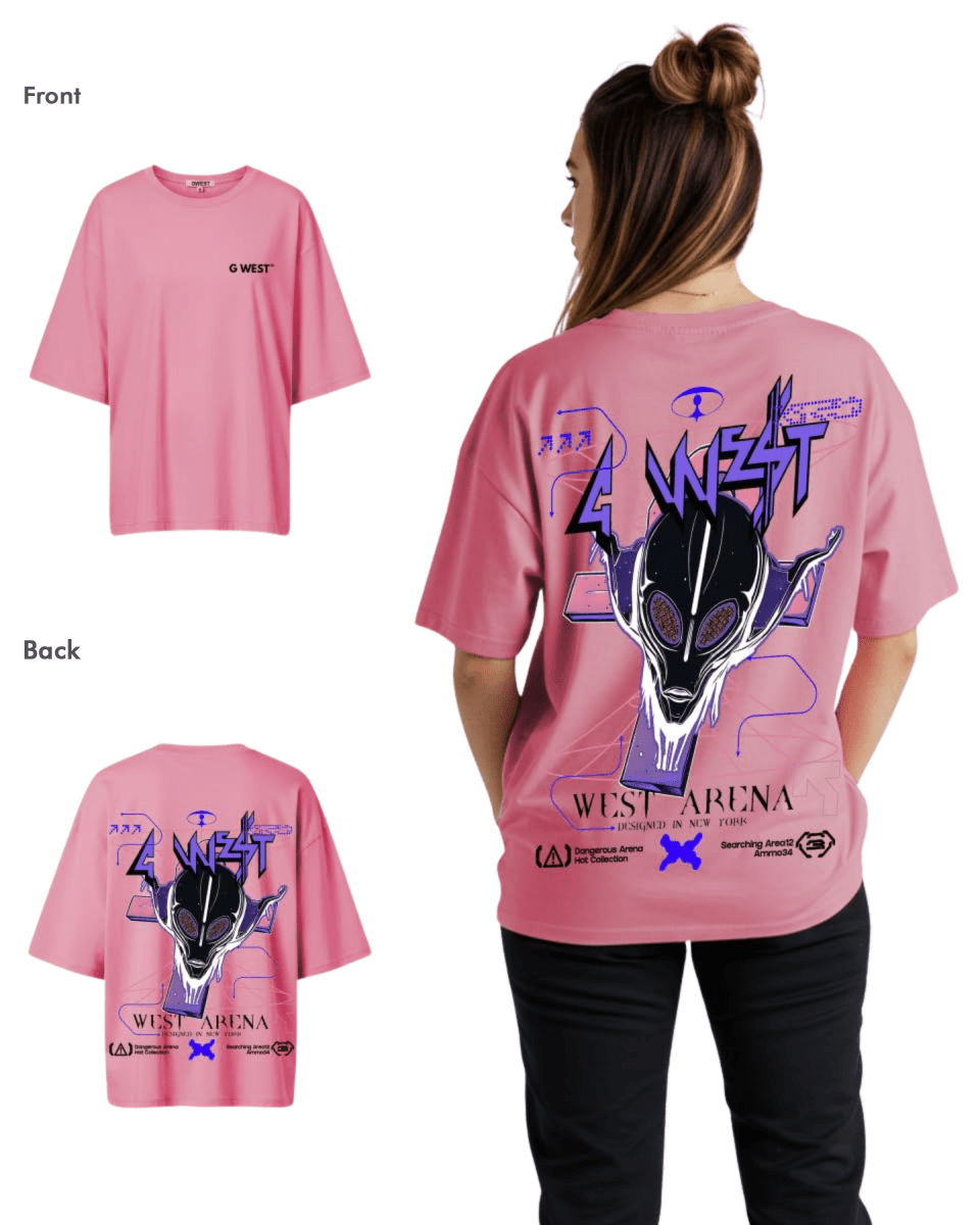 G West Womens Future Journey Lifestyle Oversized Tee - G West