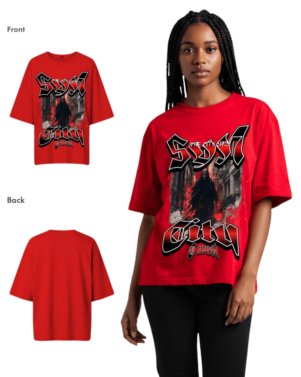 G West Womens Ghost City Oversized Tee - G West