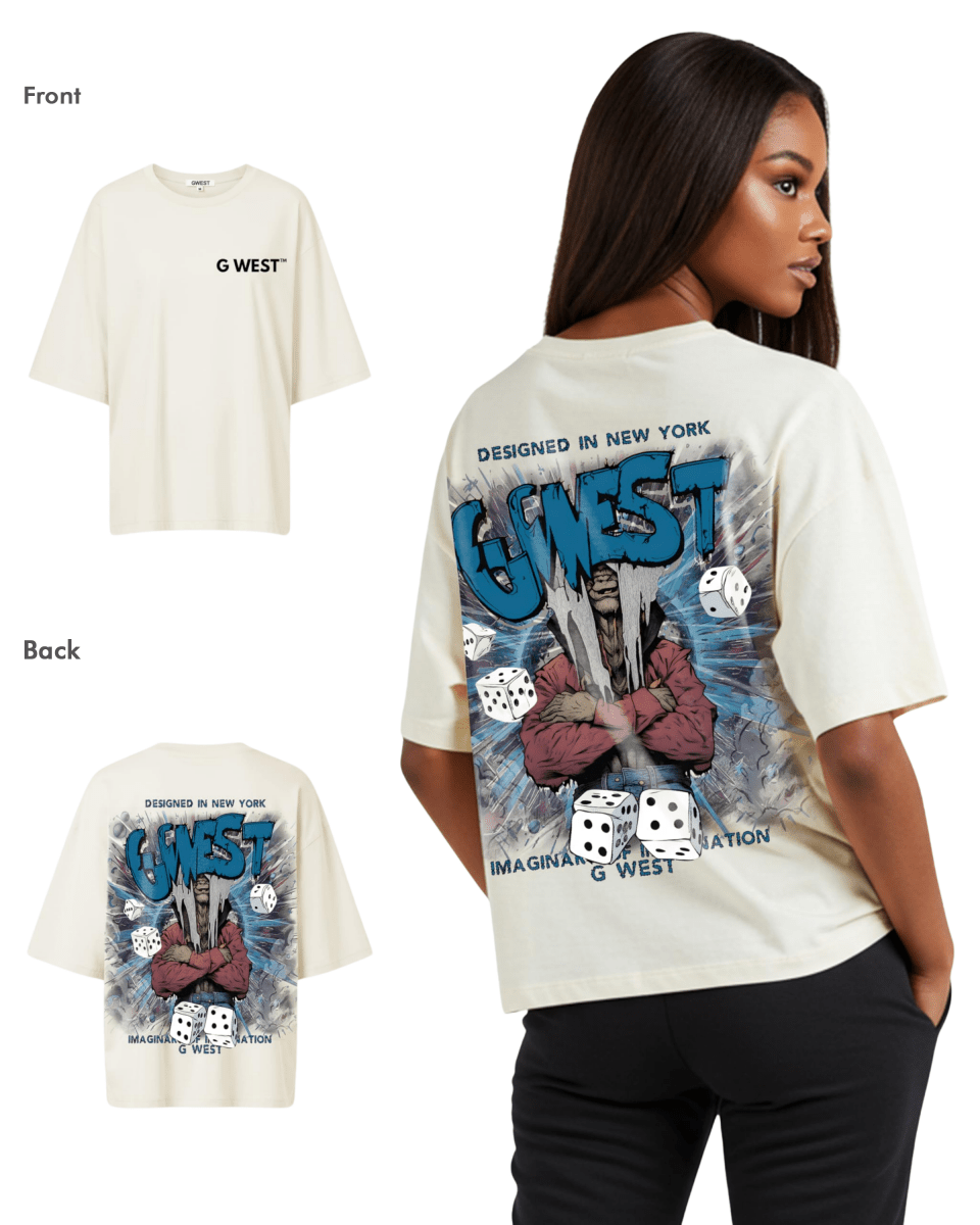 G West Womens Oversized Imagine Of Imagination Tee - G West