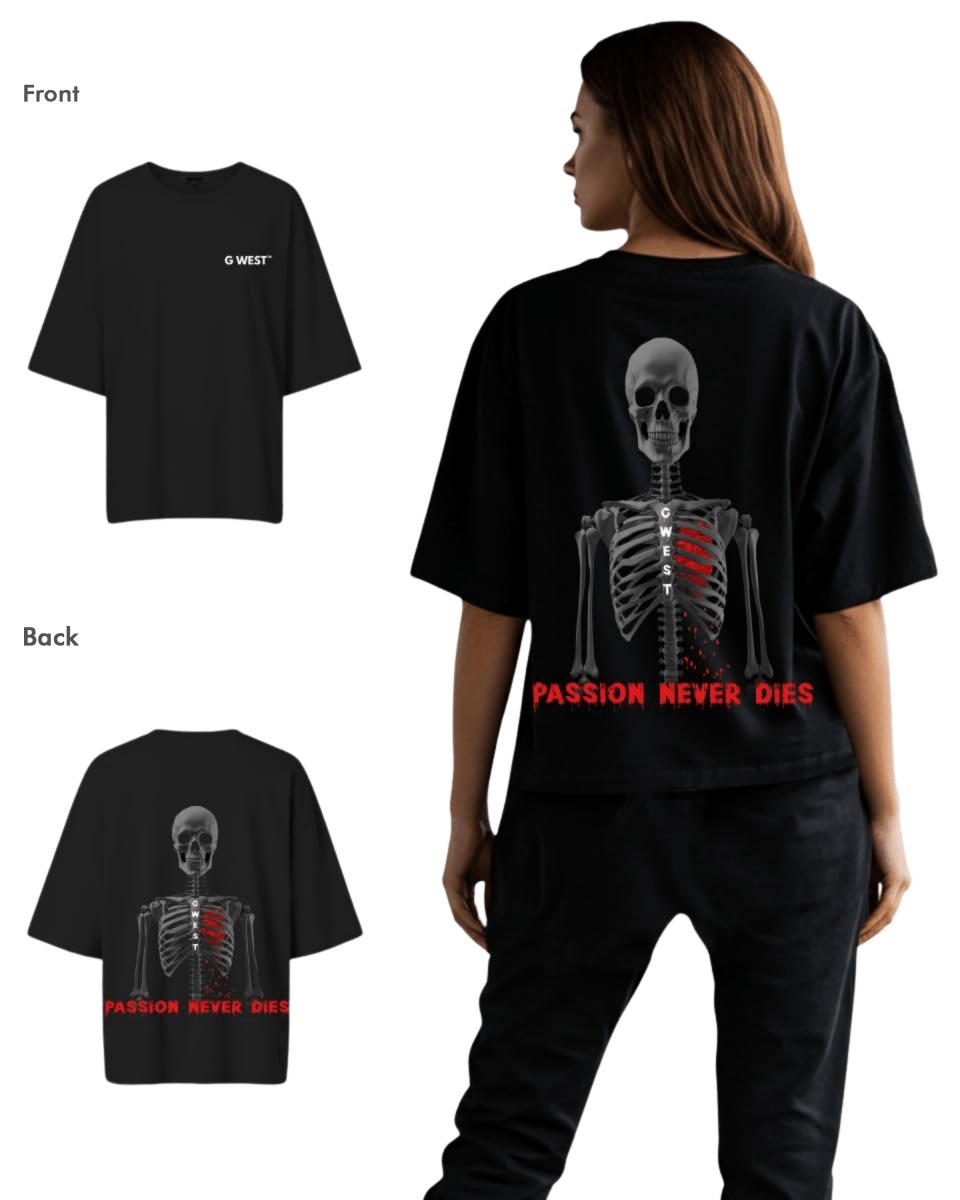 G West Womens Oversized Passion Never Dies Tee - G West